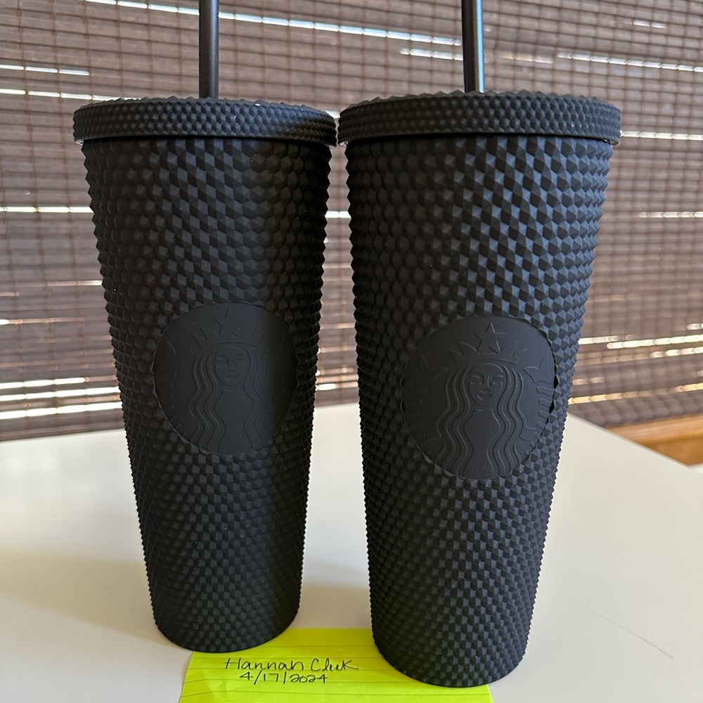 BNWT Starbucks Matte Black Studded Tumbler